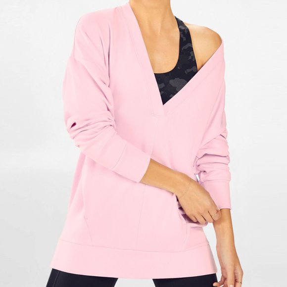 Fabletics Sweaters - Fabletics | Rosaline V Neck Oversized Pullover